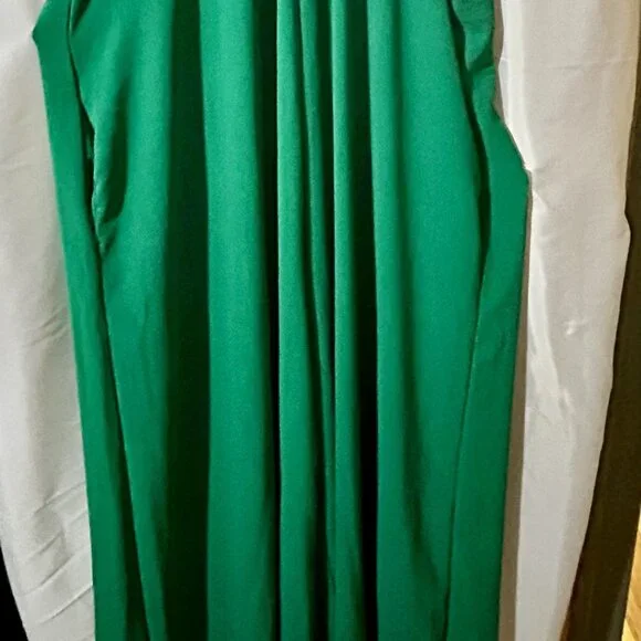 Fantastic Fawn Green Maxi Jumpsuit L NWOT | Boho Chic Flowy Boutique - Picture 4 of 7